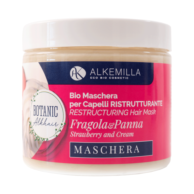 Maschera capelli ristrutturante panna e fragole